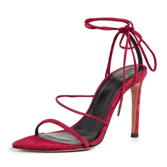 IRO Paris Fixa Pumps – Red Suede Lace-Up Heels (New in Box, Size 36 EU) - Picture 2 of 15